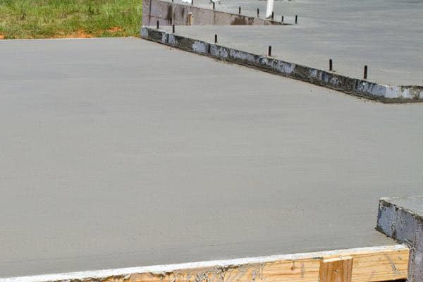 Concrete Slab Foundation Curing In The Sunshine